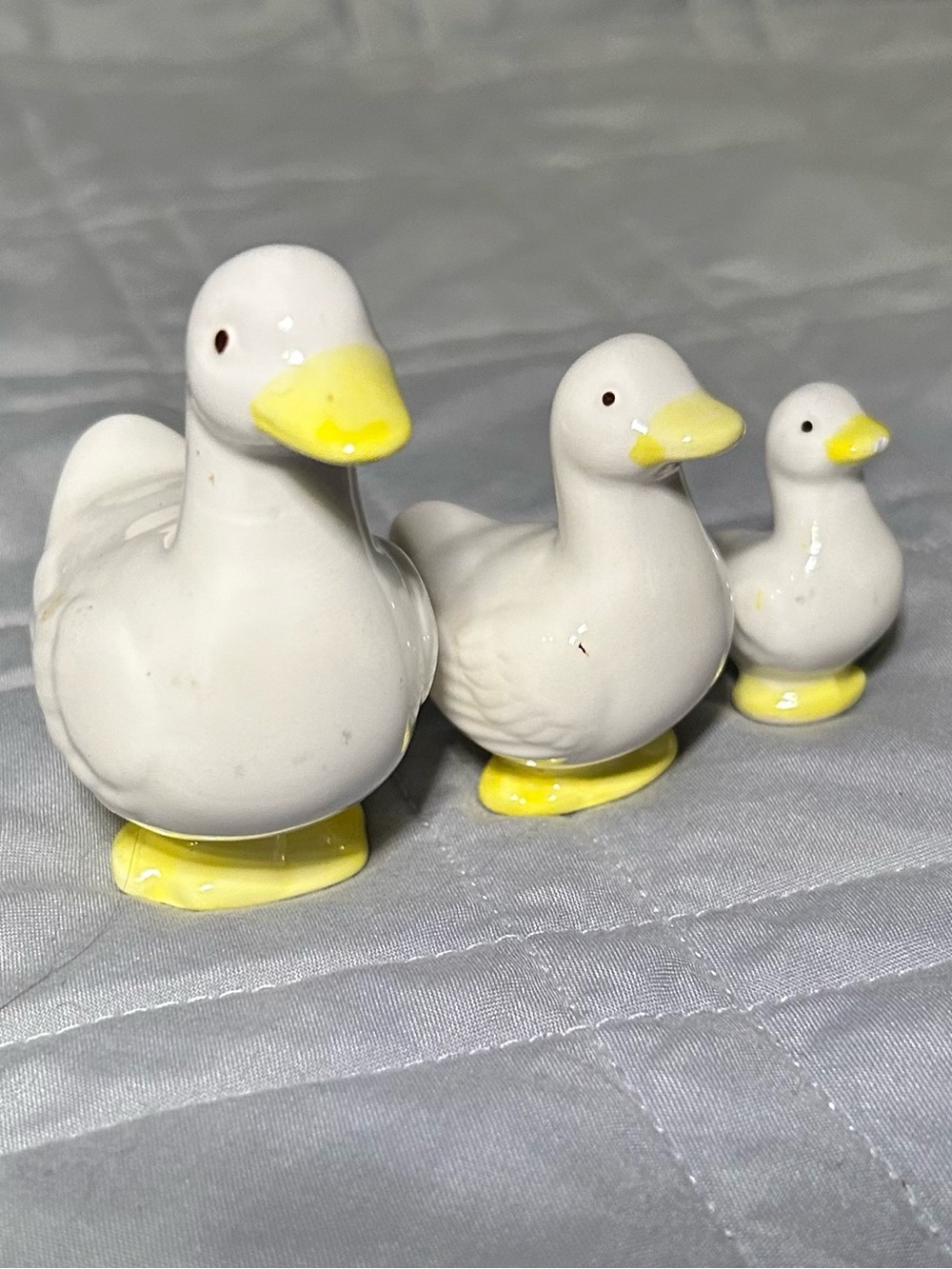 Vintage Russ Berrie & Co Ceramic Duck Figurine Trio
